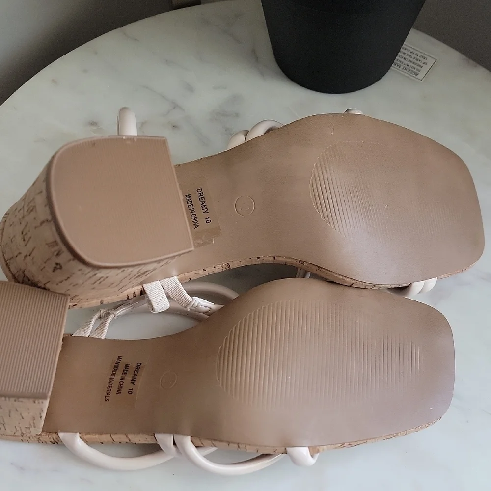 Corkys Cream Strappy Sandals